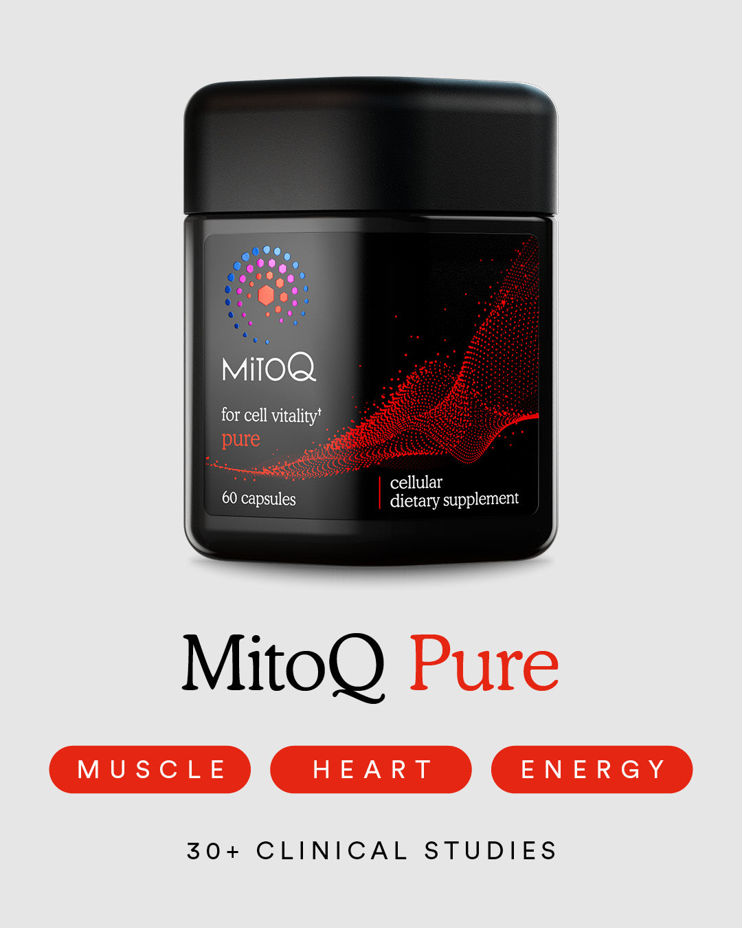 MitoQ Pure Muscle Heart Energy Mitochondria Supplement